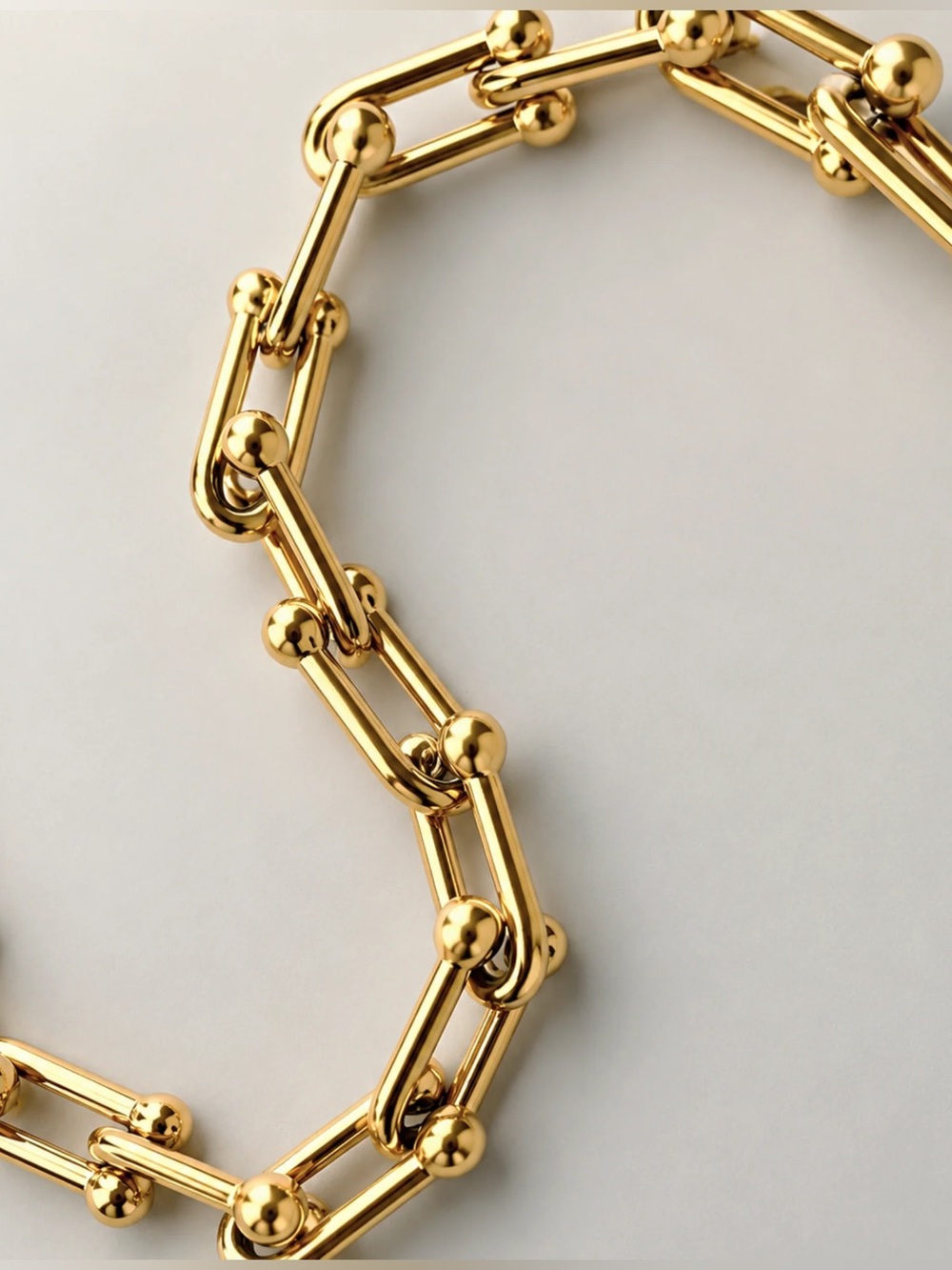 Gold U Link Bracelet Hardware Graduated U Shaped Bracelet